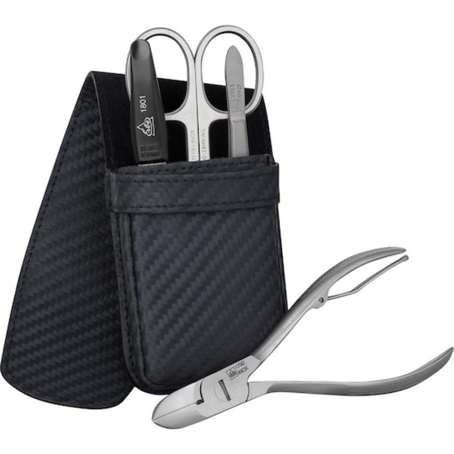 ERBE Manicure-etuis Carbon zaketui, 4-delig Make-Up Tas Unisex