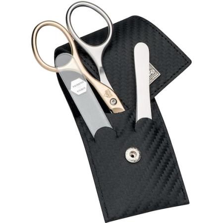 ERBE Manicure-etuis Zaketui, 3-delig koolstofvezel Make-Up Tas Unisex