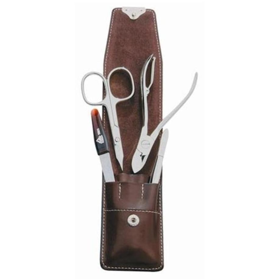 ERBE Manicure-etuis Country Etui, 4-delig, bruin Make-Up Tas Unisex