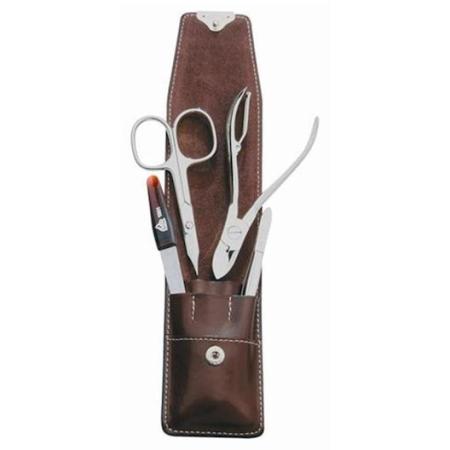 ERBE Manicure-etuis Country Etui, 4-delig, bruin Make-Up Tas Unisex