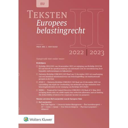 Teksten Europees belastingrecht 2022/2023