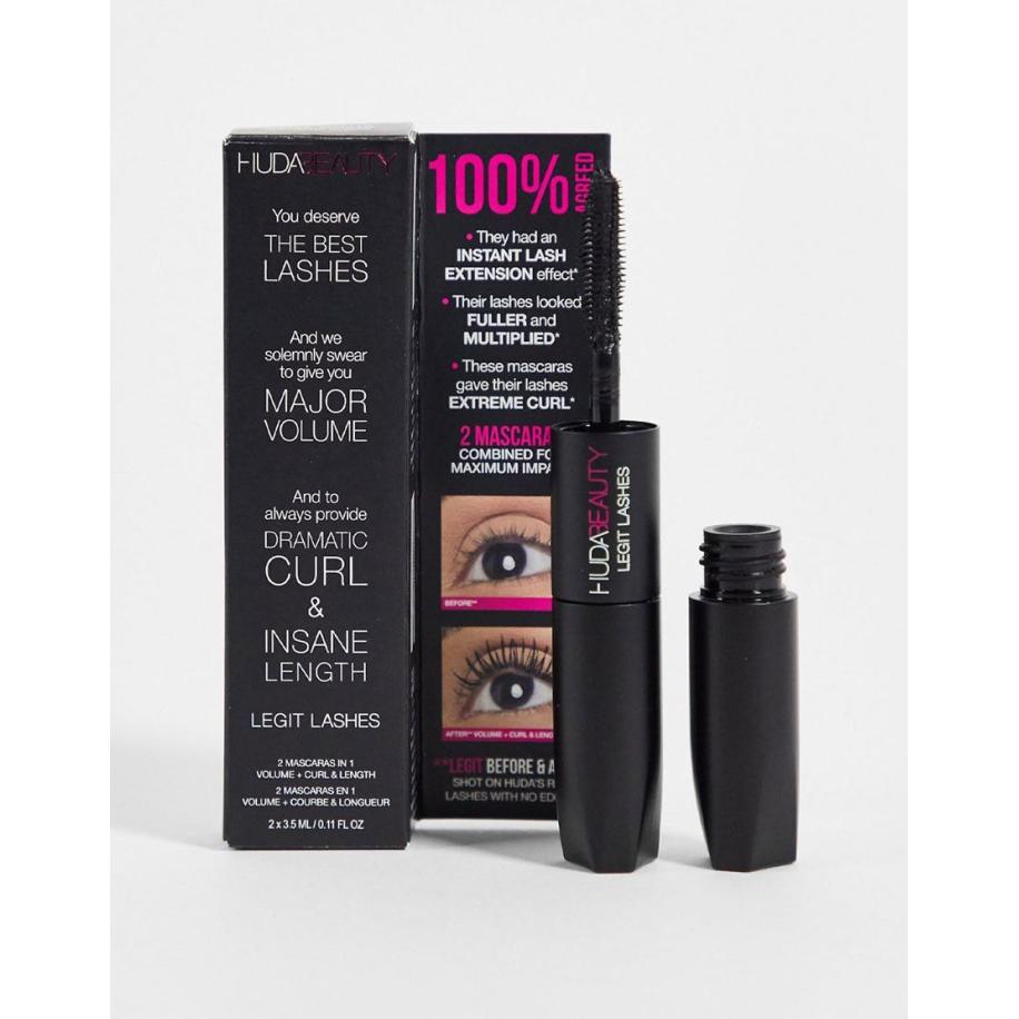 Huda Legit Lashes Dubbelzijdige mini-mascara-Black