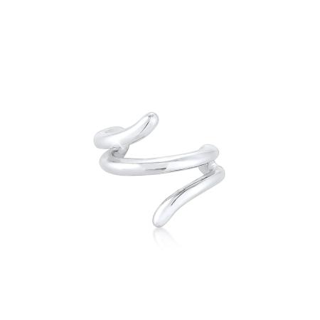 Elli Oorcuffs in geometrisch minimalistisch ontwerp van 925 sterling zilver in zilver