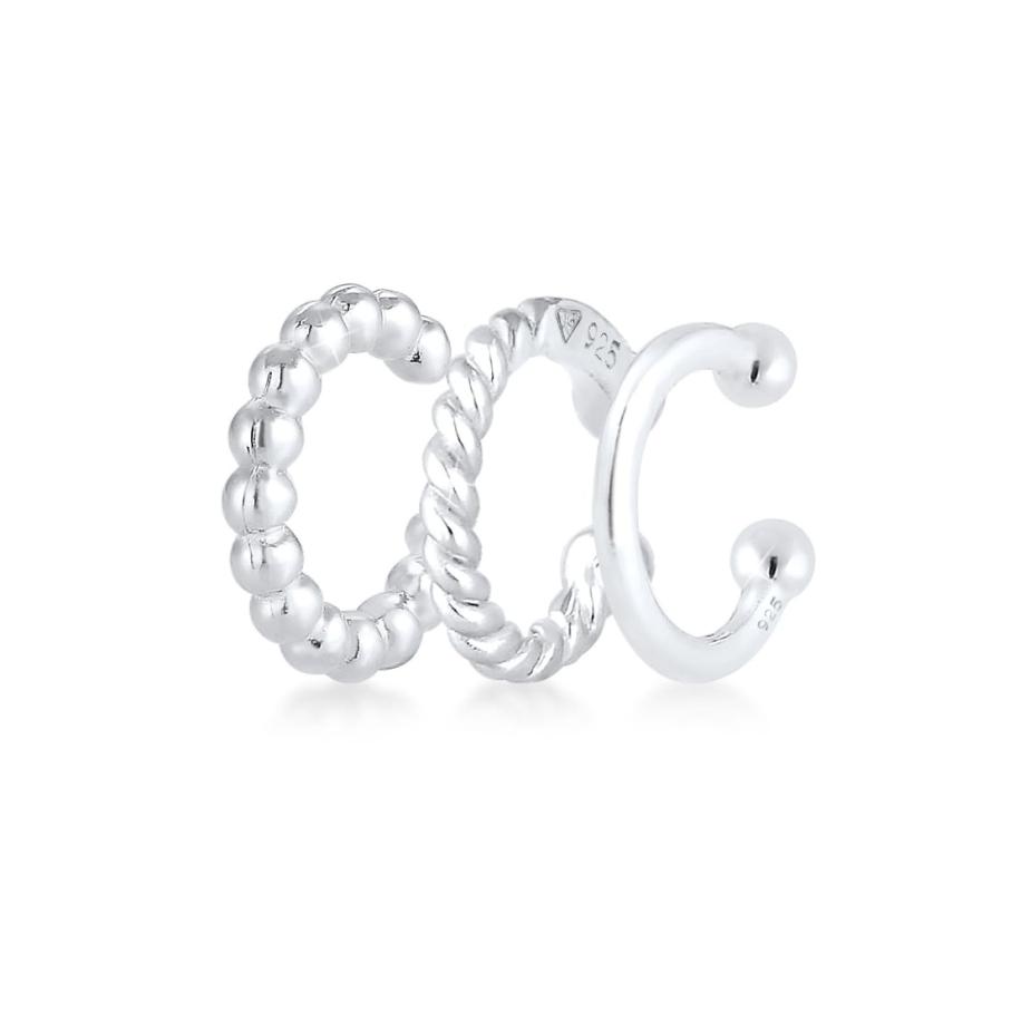 Elli Set van oorcuffs met met geometrische minimalistische look van 925 sterling zilver in zilver Zilver