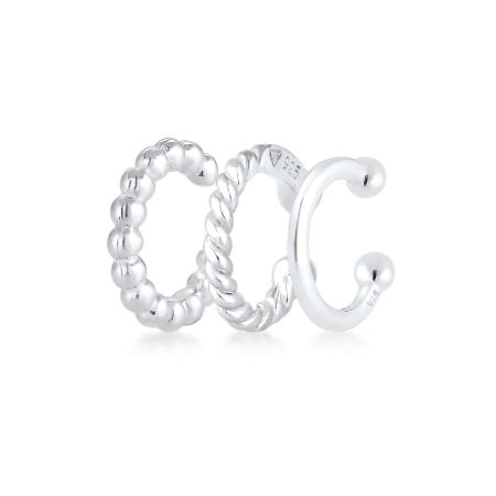 Elli Set van oorcuffs met met geometrische minimalistische look van 925 sterling zilver in zilver