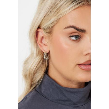 Yours Oorbellen Met Gedraaide Diamanten In Goudkleursize One Size