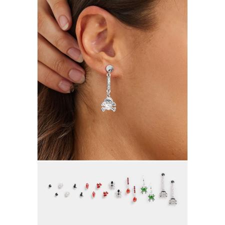 Yours 9Pack Zilveren Halloweenoorbellensetsize One Size