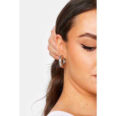 Yours Set Van Vier Paar Brede Oorringen In Zilversize One Size