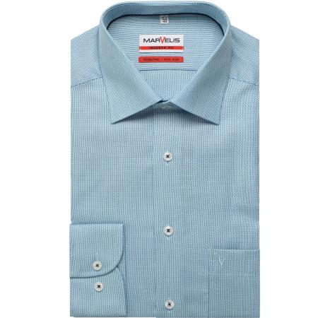 Marvelis Overhemd lichtblauw, Faux-uni