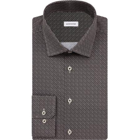 Seidensticker Overhemd donkergroen, Bedrukt