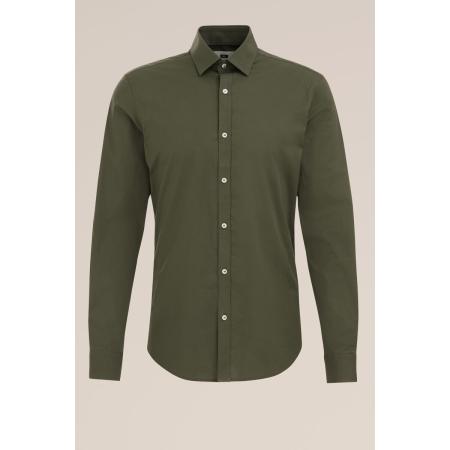 Fundamentals heren anti-odour overhemd met stretch - Slim Fit - Legergroen - Katoen - Maat: XXL