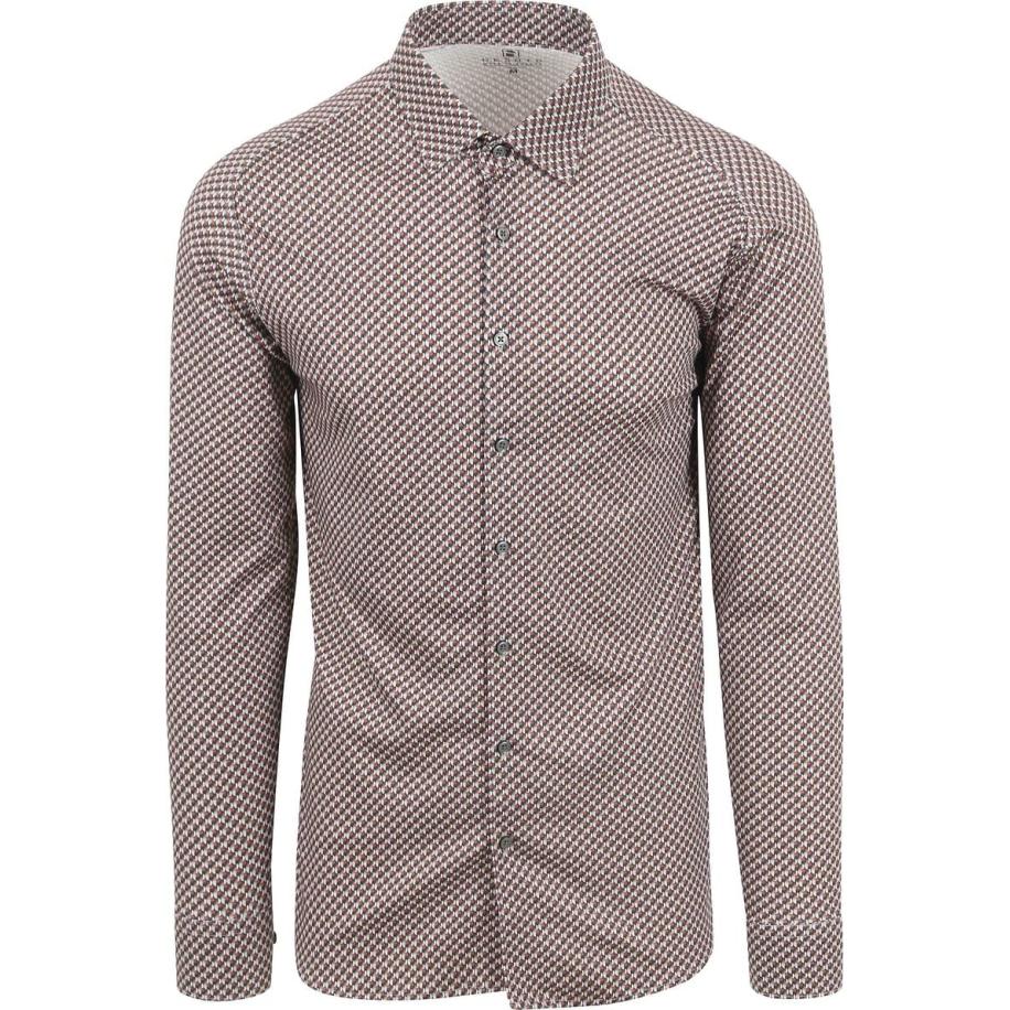 Desoto Overhemd Print New Moon Multicolour Groen