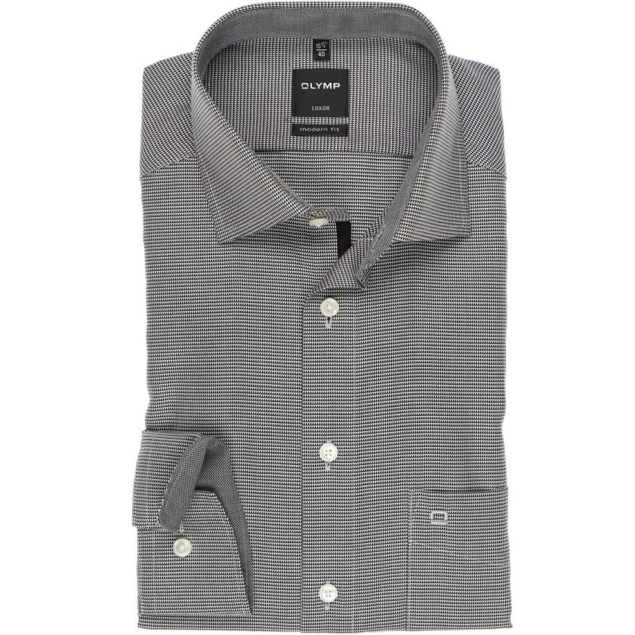 OLYMP Luxor Overhemd ML6 (vanaf 68 CM) zwart/wit Multicolor