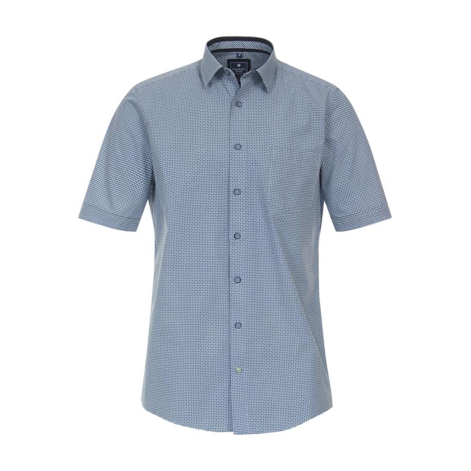 Redmond Casual Overhemd Korte mouw blauw Blauw