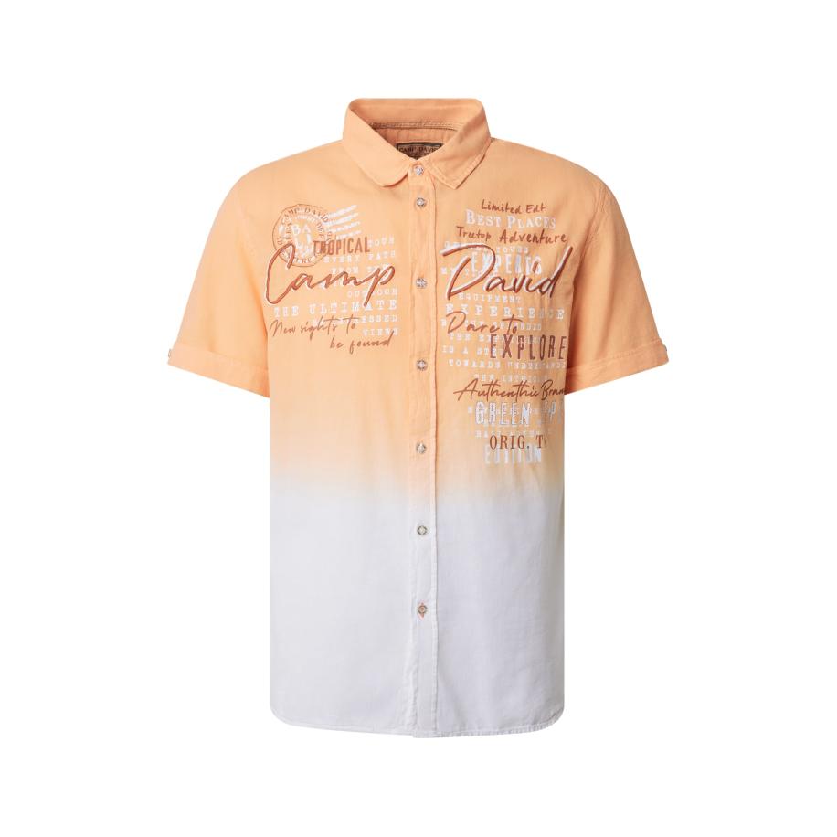 Camp David CAMP DAVID Overhemd oranje / mandarijn / wit -