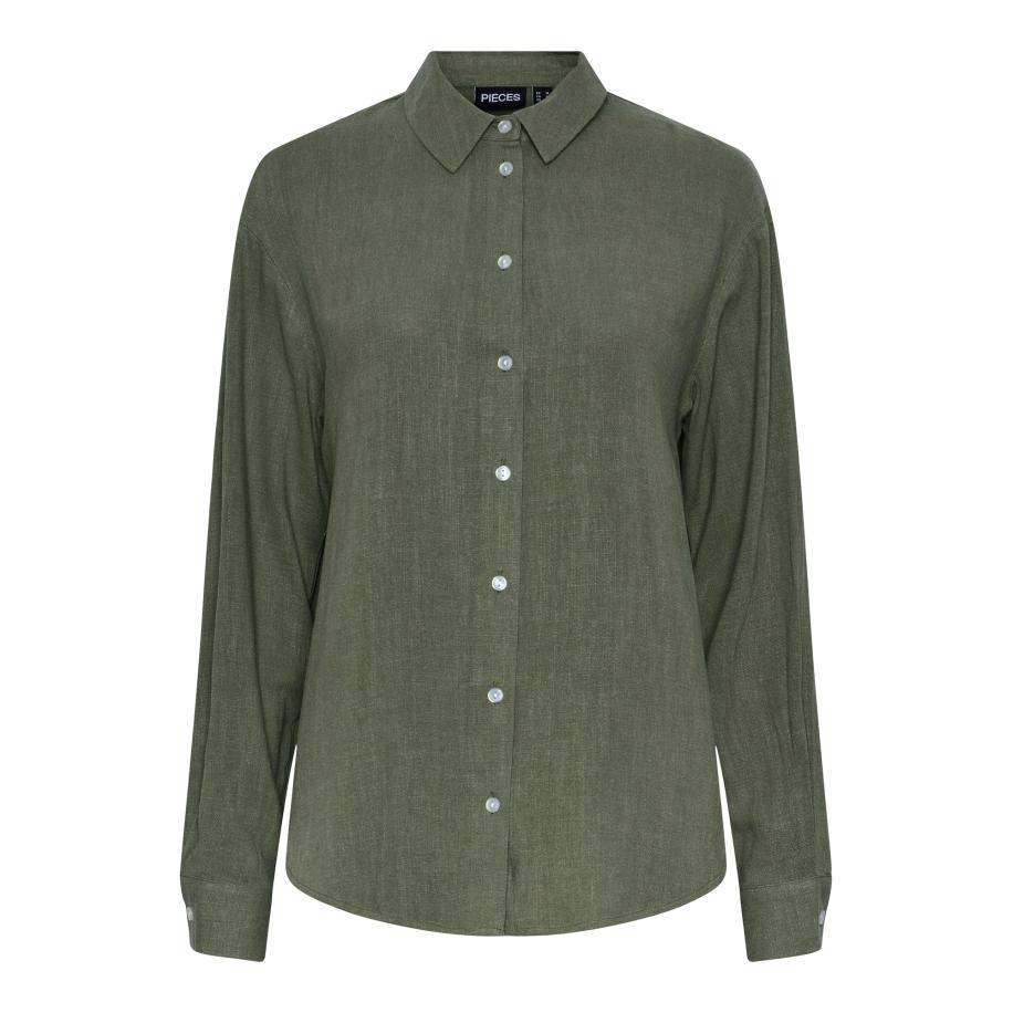 Pieces PIECES Blouse VINSTY groen gemêleerd -