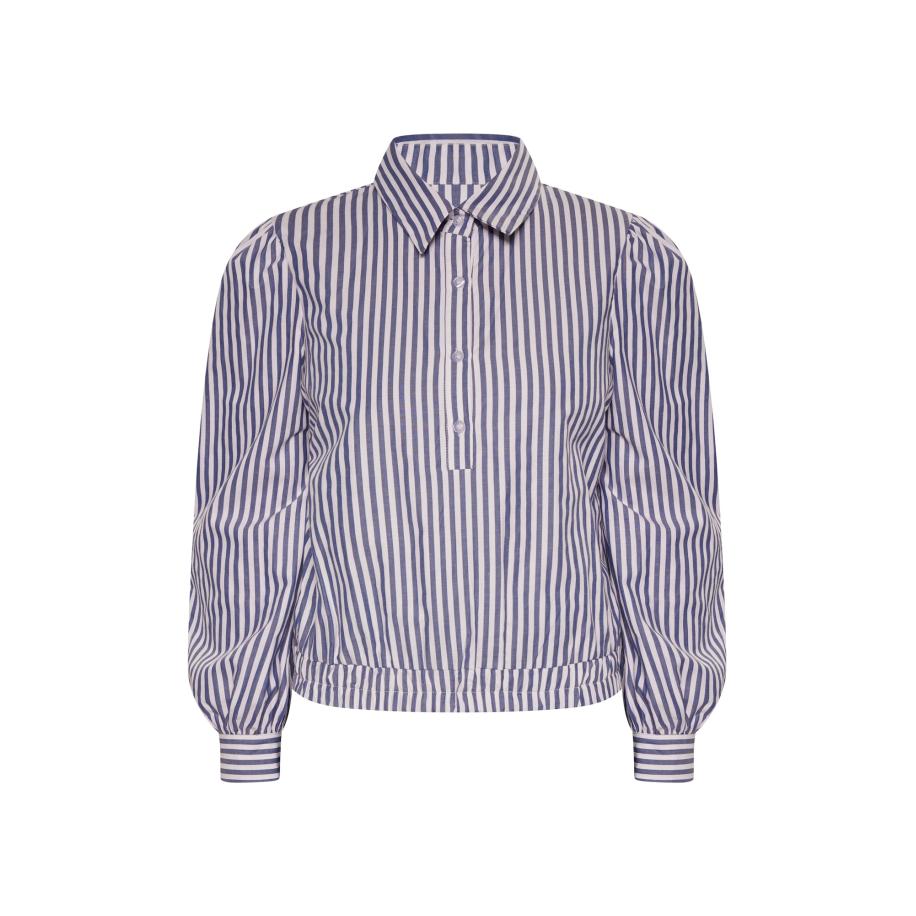 DreiMaster DreiMaster Vintage Blouse blauw / wit -