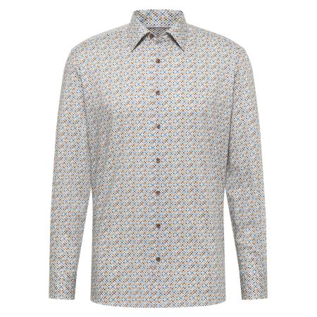 Eterna ETERNA Zakelijk overhemd beige / blauw / bruin