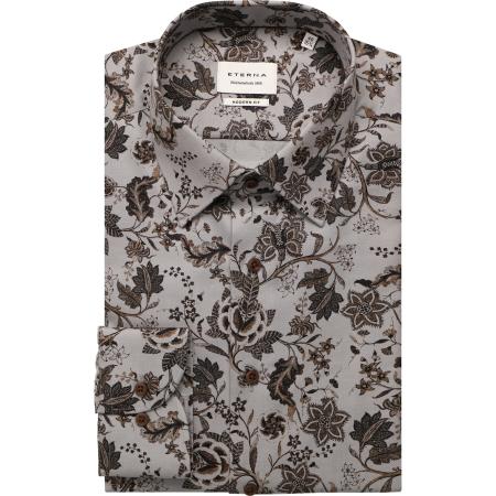 ETERNA Overhemd grijs, Bedrukt