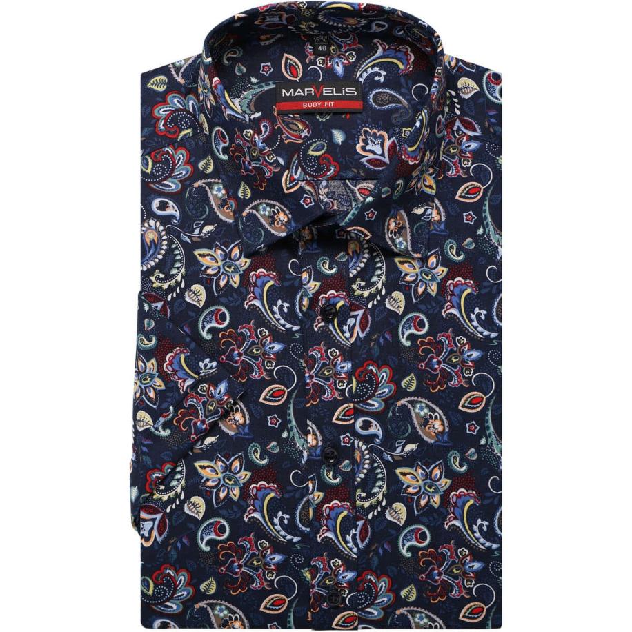 Marvelis Overhemd Korte mouw marine Blauw