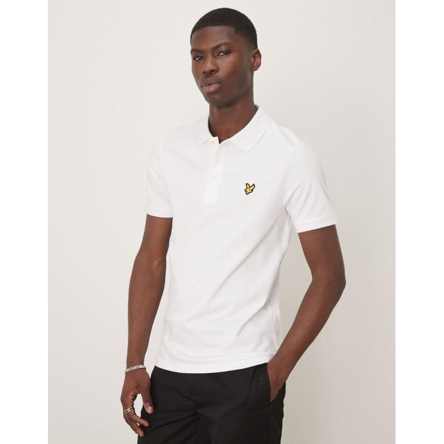 Lyle & Scott - Effen poloshirt in wit Wit