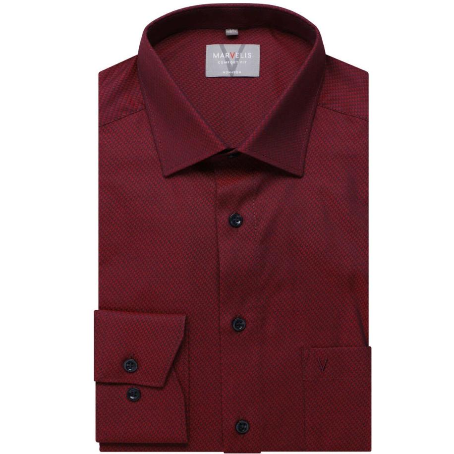 Marvelis Overhemd rood, Faux-uni Rood