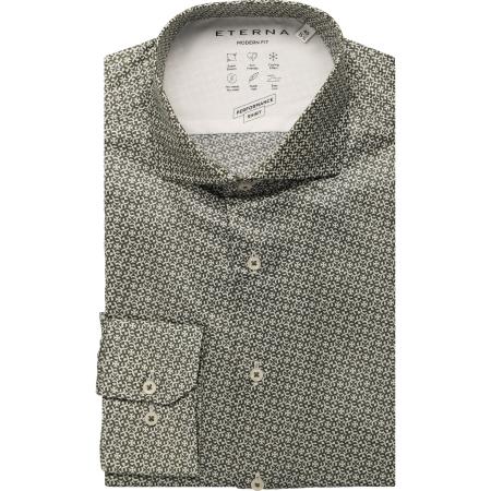 ETERNA Performance Overhemd bruin, Bedrukt