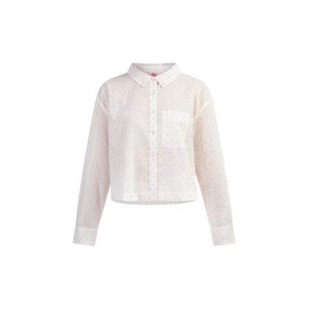 MYMO MYMO Blouse lichtoranje / lichtroze / wit