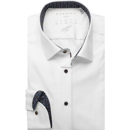 ETERNA Performance Overhemd wit, Effen