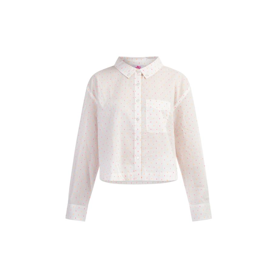 MYMO MYMO Blouse lichtoranje / lichtroze / wit -