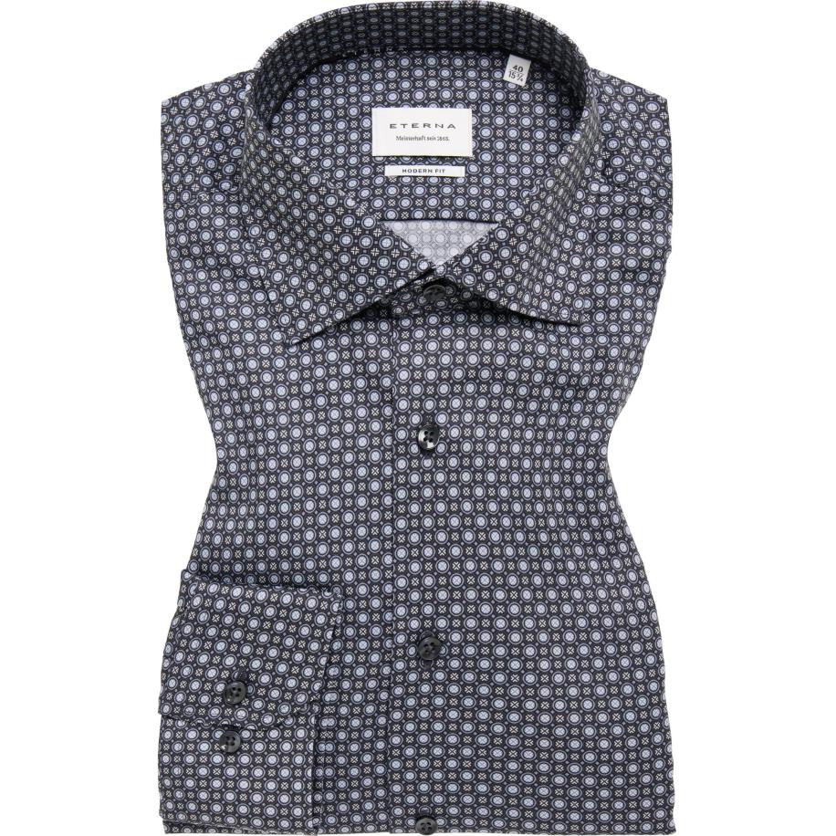 ETERNA Overhemd zilver, Bedrukt Zilver