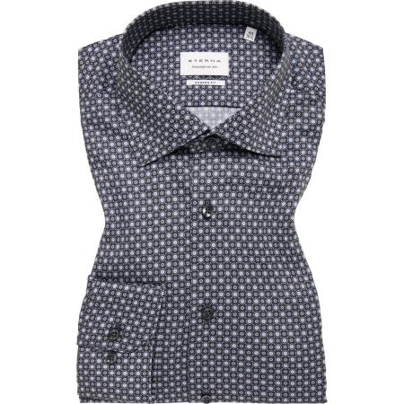 ETERNA Overhemd zilver, Bedrukt