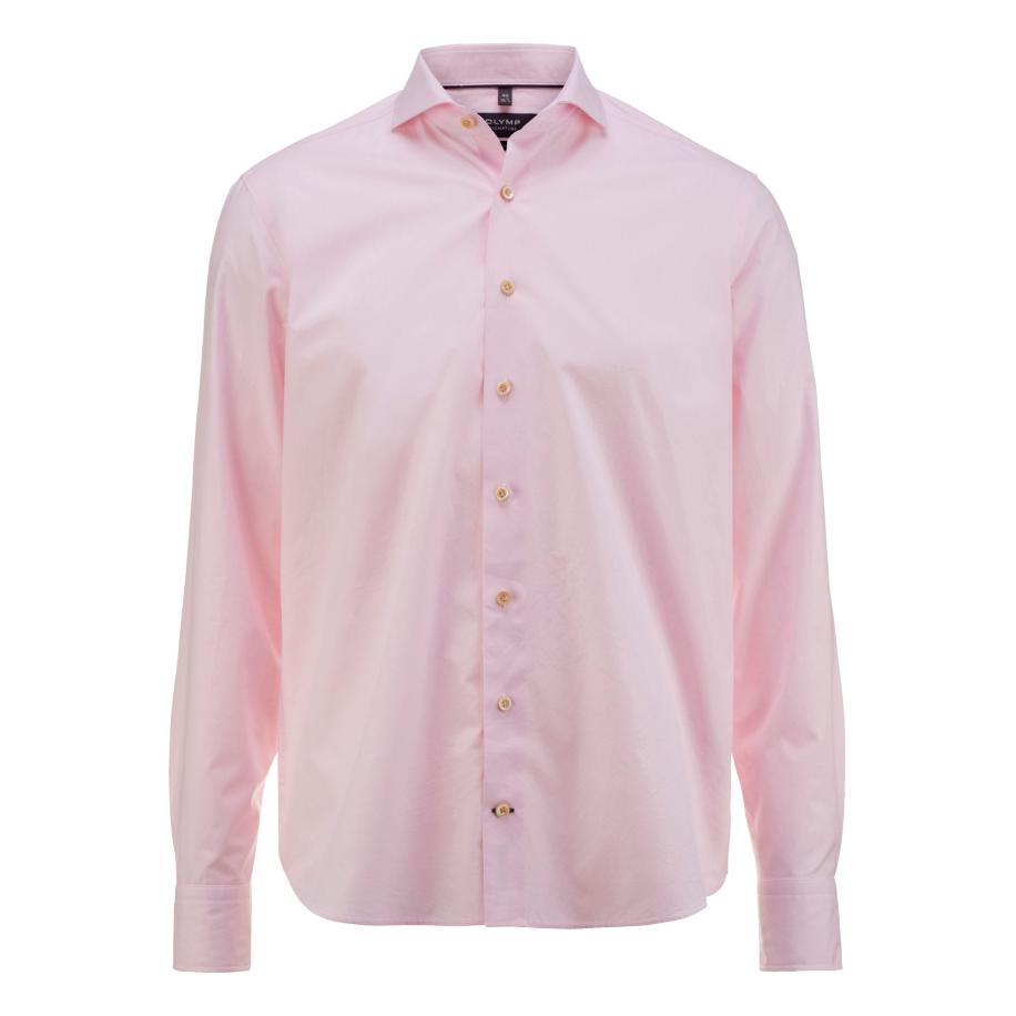 OLYMP SIGNATURE Soft Business Overhemd roos, Effen Rood