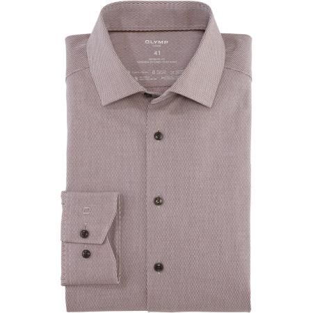 OLYMP Luxor 24/Seven Overhemd bruin, Faux-uni