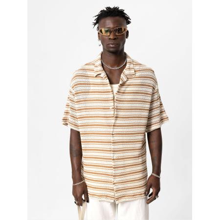 VAMOS CLO Overhemd camel / ecru