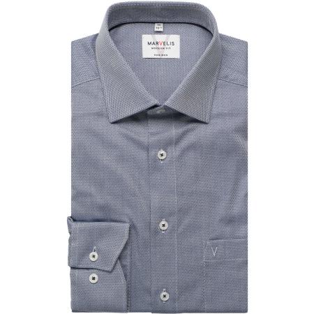 Marvelis Overhemd marine, Faux-uni