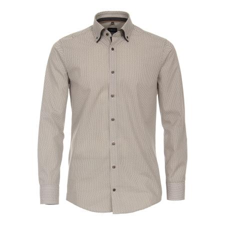 Venti Overhemd bruin, Bedrukt