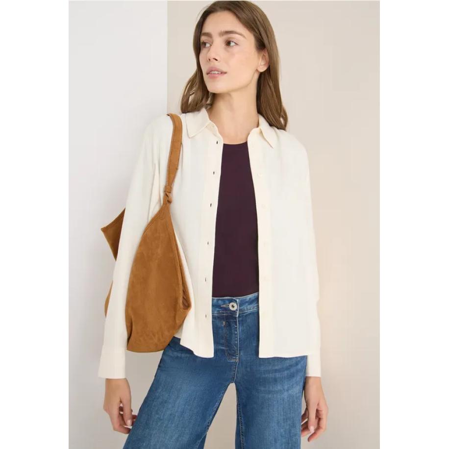 CECIL Zacht gemêleerd overhemd Bruin