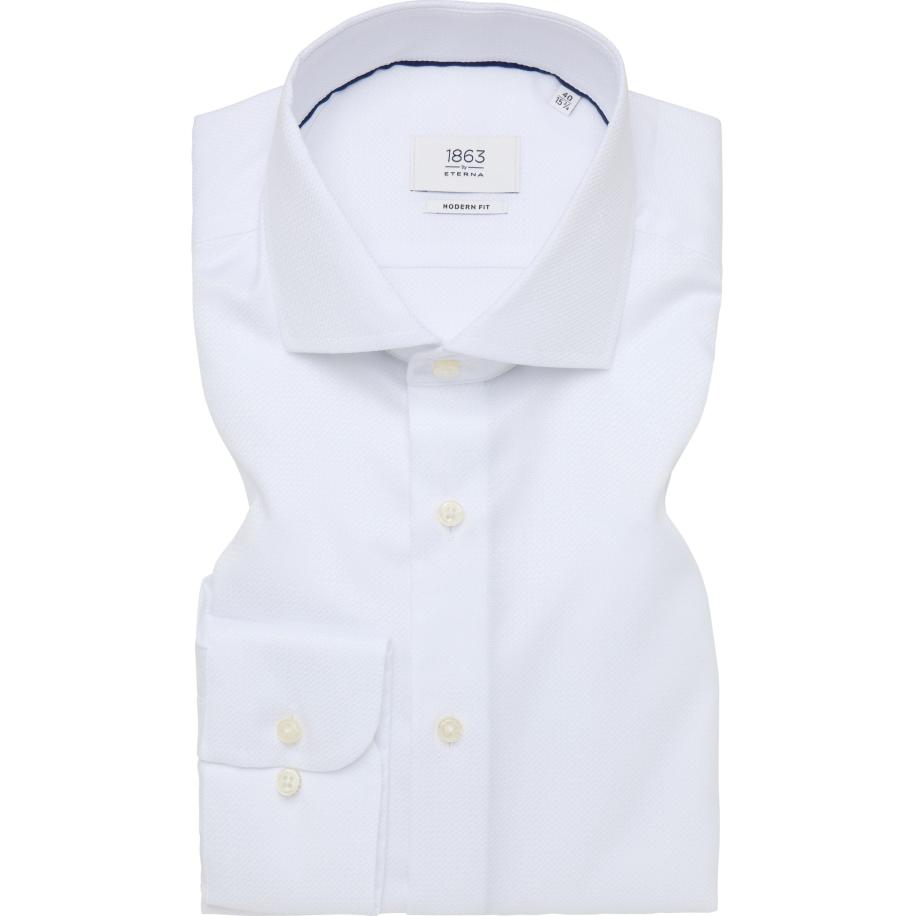 ETERNA 1863 Overhemd wit, Gestructureerd Wit