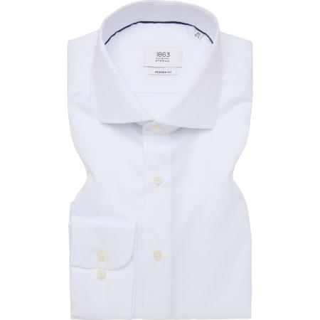 ETERNA 1863 Overhemd wit, Gestructureerd