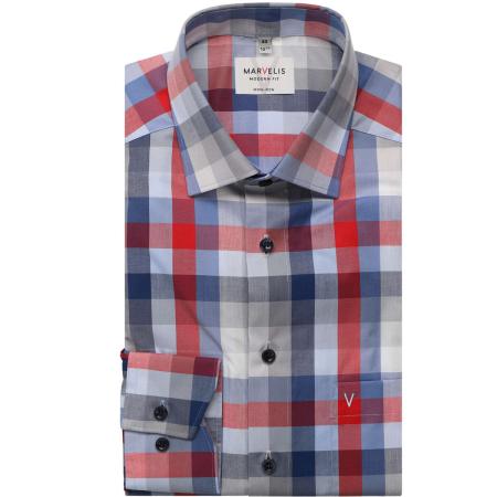 Marvelis Overhemd rood, Ruit