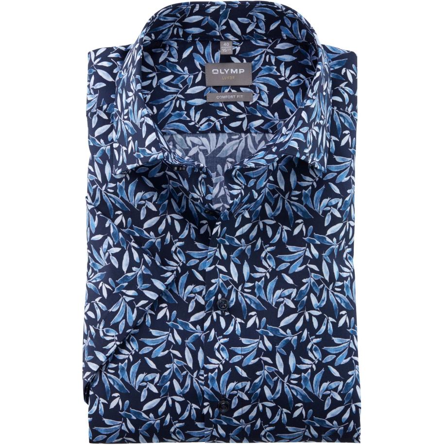 OLYMP Luxor Overhemd Korte mouw blauw Blauw