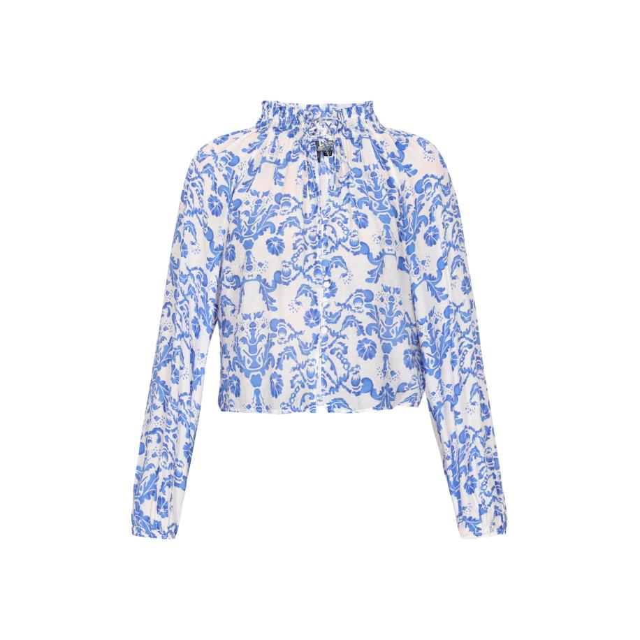 DreiMaster DreiMaster Vintage Blouse navy / wit -