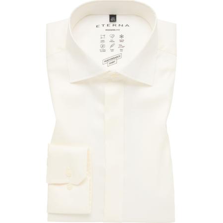 ETERNA Performance Overhemd champagne, Effen