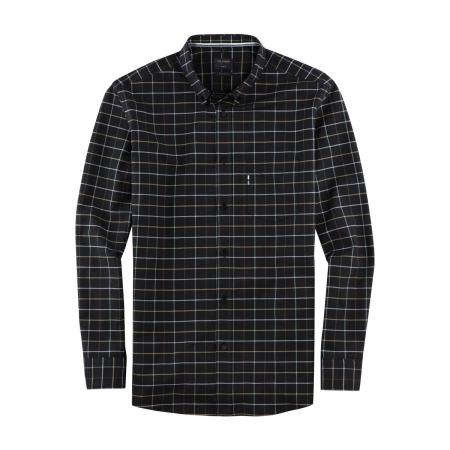 OLYMP Casual Overhemd zwart, Ruit