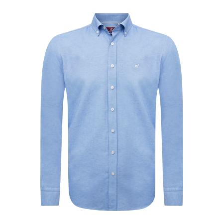 Williot Williot Overhemd blauw denim / wit