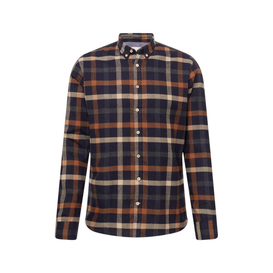 Kronstadt Kronstadt Overhemd Dean beige / navy / bruin / cappuccino -