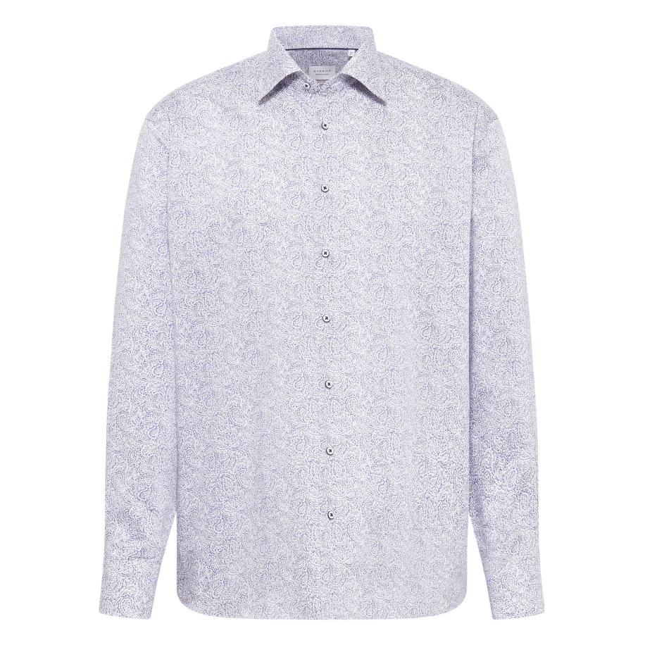 Eterna ETERNA Zakelijk overhemd donkerblauw / olijfgroen / wit -