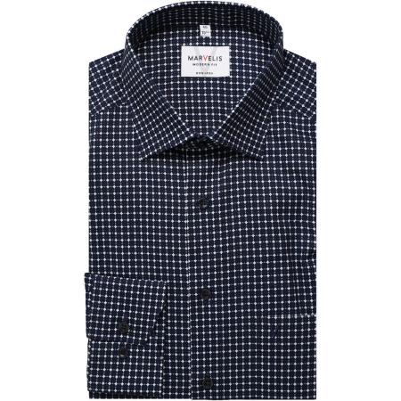 Marvelis Overhemd marine/wit, Motief