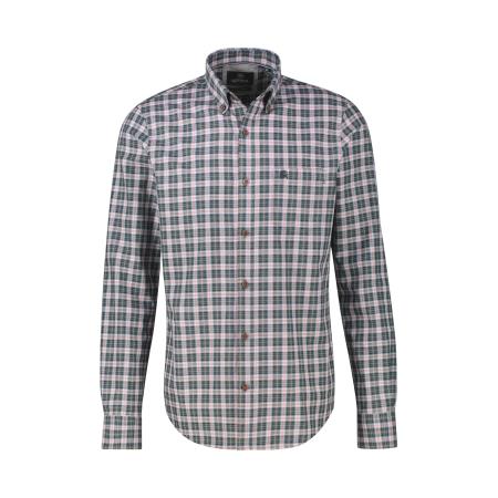 Lerros LERROS Overhemd olijfgroen / donkergroen / lichtrood / natuurwit